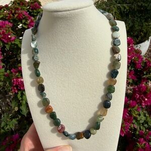 Ocean Jasper Tumbled Bead Necklace
